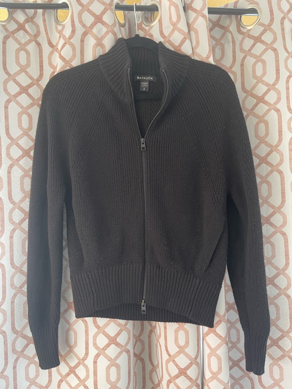 Women’s Black Athleta Full Zip knitted cardigan